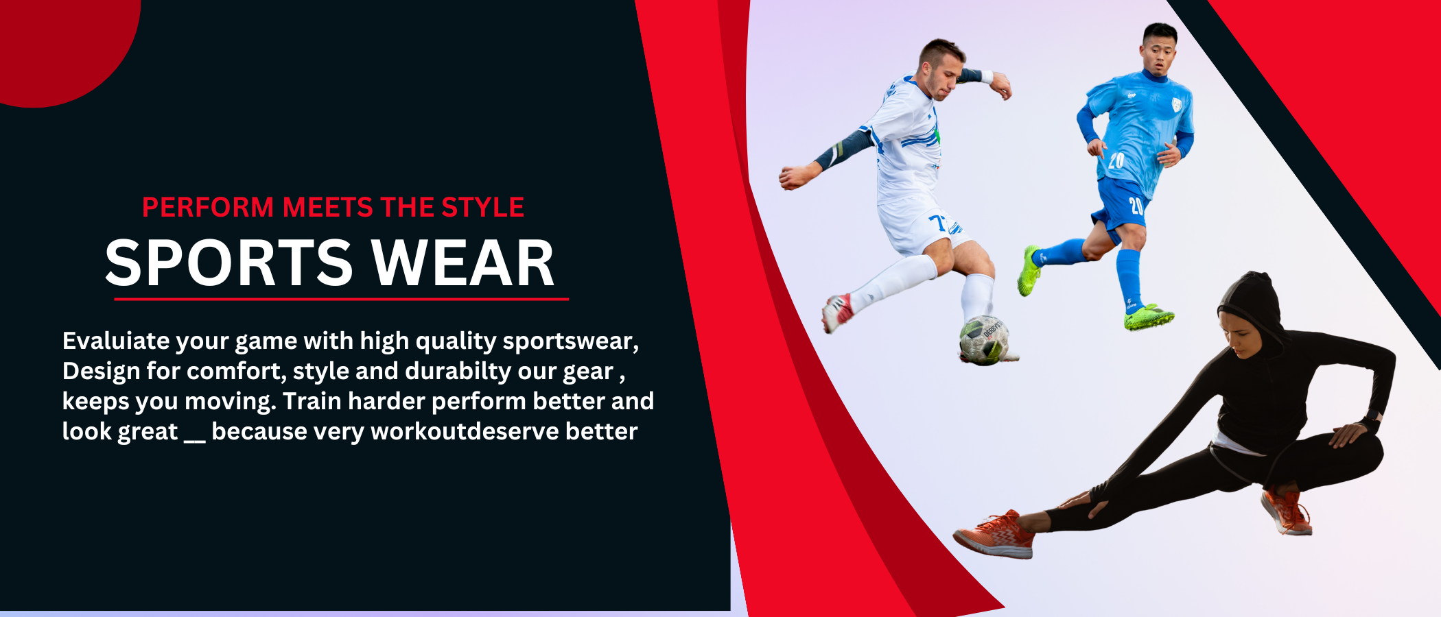 Sports wear banner